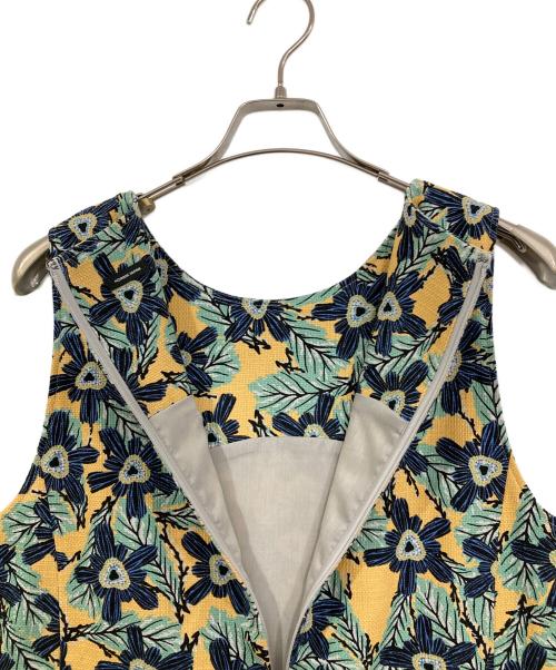 NOMBRE IMPAIR（ノンブルアンペール）NOMBRE IMPAIR (ノンブルアンペール) 総柄ノースリーブワンピース イエロー サイズ:FREEの古着・服飾アイテム