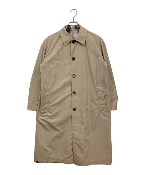 Aquascutum（アクアスキュータム）Aquascutum (アクアスキュータム) チェックリバーシブルコート ベージュ サイズ:8の古着・服飾アイテム