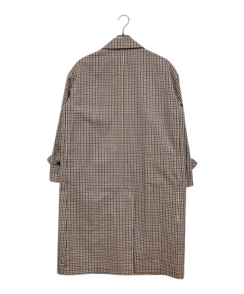 Aquascutum（アクアスキュータム）Aquascutum (アクアスキュータム) チェックリバーシブルコート ベージュ サイズ:8の古着・服飾アイテム