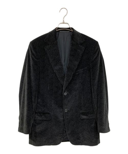 Z Zegna（ジー・ゼニア）Z Zegna (ジー・ゼニア) 2Bベロアテーラードジャケット ブラック サイズ:48の古着・服飾アイテム