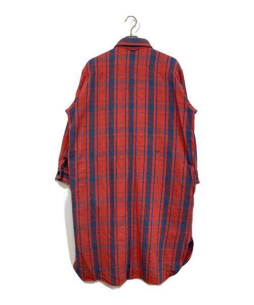 45R（フォーティファイブ・アール）45R (フォーティファイブ・アール) 日焼けネルの908オンザビーチスモック レッド サイズ:実寸サイズ参照の古着・服飾アイテム