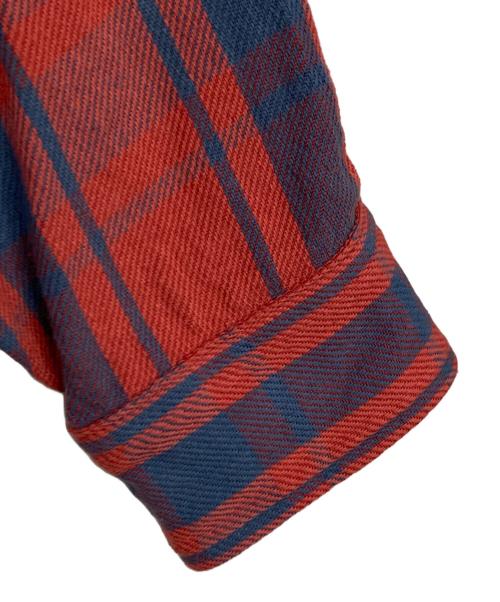 45R（フォーティファイブ・アール）45R (フォーティファイブ・アール) 日焼けネルの908オンザビーチスモック レッド サイズ:実寸サイズ参照の古着・服飾アイテム