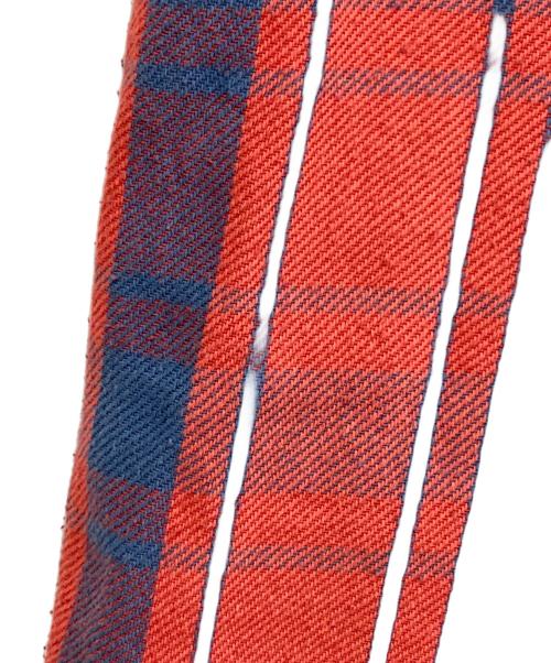 45R（フォーティファイブ・アール）45R (フォーティファイブ・アール) 日焼けネルの908オンザビーチスモック レッド サイズ:実寸サイズ参照の古着・服飾アイテム