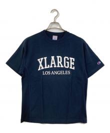 Champion×X-LARGE（チャンピオン×エクストララージ）の古着「REVERSE WEAVE S/S TEE」｜ネイビー