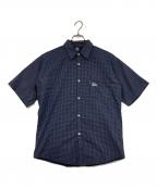stussyステューシー）の古着「半袖チェックシャツ」｜ネイビー