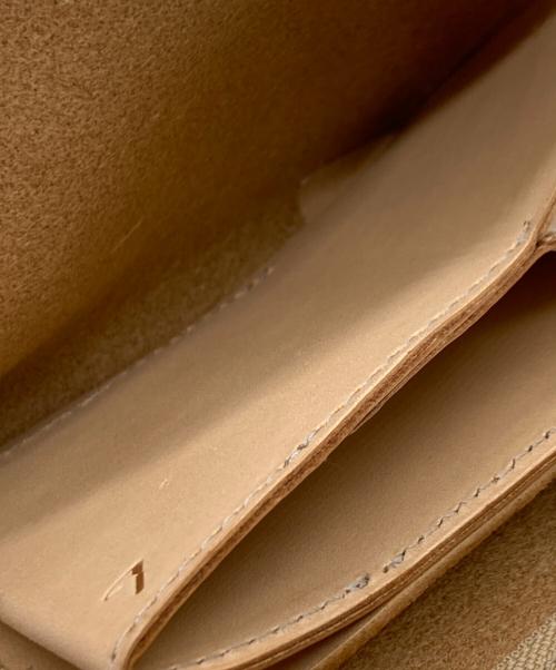 土屋鞄（ツチヤカバン）土屋鞄 (ツチヤカバン) プレーンヌメLファスナー ベージュの古着・服飾アイテム