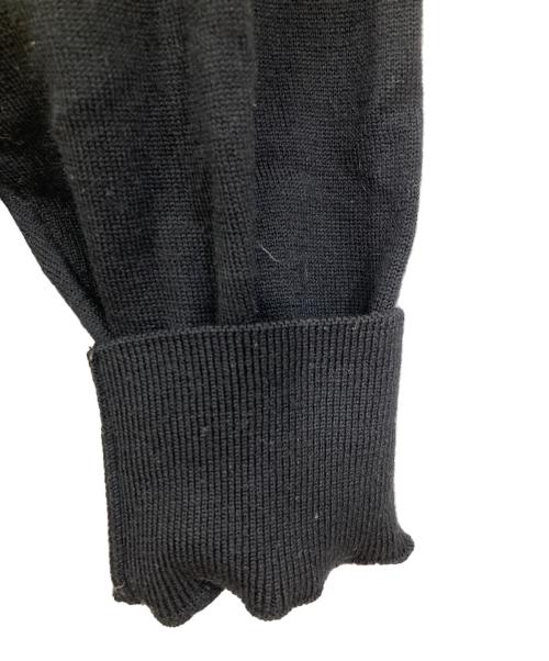 LEONARD FASHION（レオナールファッション）LEONARD FASHION (レオナールファッション) 切替花柄ニット ブラック サイズ:Mの古着・服飾アイテム