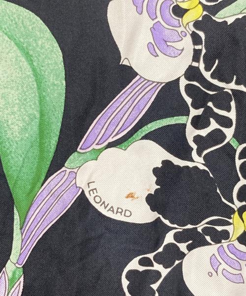 LEONARD FASHION（レオナールファッション）LEONARD FASHION (レオナールファッション) 切替花柄ニット ブラック サイズ:Mの古着・服飾アイテム