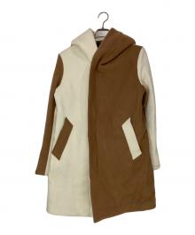 1piu1uguale3（ウノピュウノウグァーレトレ）の古着「クレイジーラップコート」｜ブラウン×ホワイト