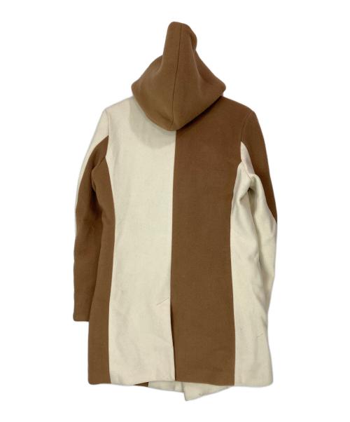 1piu1uguale3（ウノピュウノウグァーレトレ）1piu1uguale3 (ウノピュウノウグァーレトレ) クレイジーラップコート ブラウン×ホワイト サイズ:3の古着・服飾アイテム