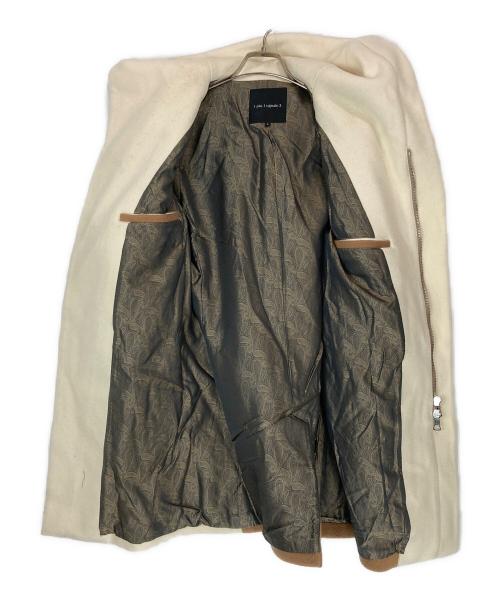 1piu1uguale3（ウノピュウノウグァーレトレ）1piu1uguale3 (ウノピュウノウグァーレトレ) クレイジーラップコート ブラウン×ホワイト サイズ:3の古着・服飾アイテム