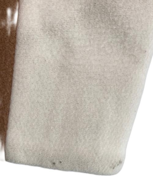 1piu1uguale3（ウノピュウノウグァーレトレ）1piu1uguale3 (ウノピュウノウグァーレトレ) クレイジーラップコート ブラウン×ホワイト サイズ:3の古着・服飾アイテム