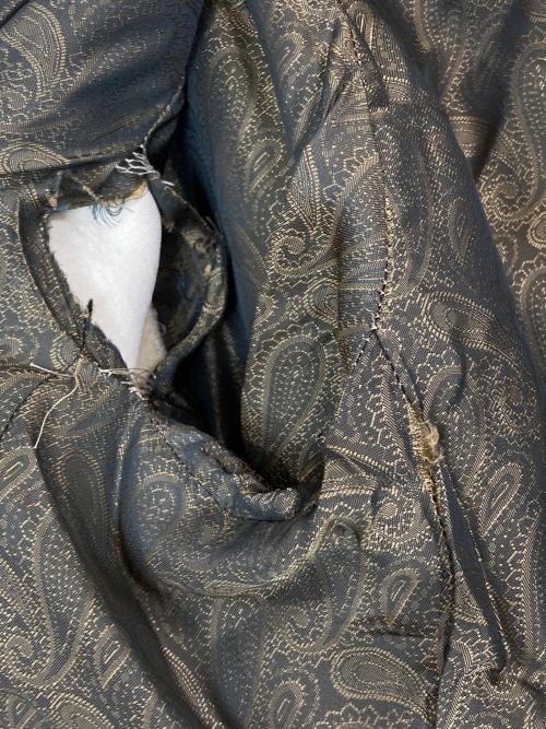 1piu1uguale3（ウノピュウノウグァーレトレ）1piu1uguale3 (ウノピュウノウグァーレトレ) クレイジーラップコート ブラウン×ホワイト サイズ:3の古着・服飾アイテム