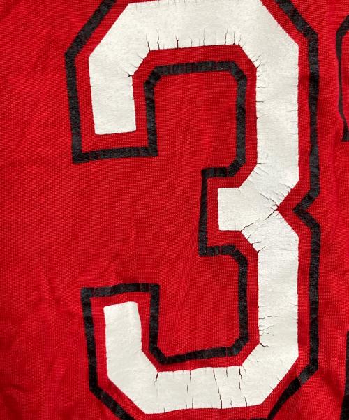 Champion（チャンピオン）Champion (チャンピオン) ナンバリングフットボールTシャツ レッド サイズ:Lの古着・服飾アイテム