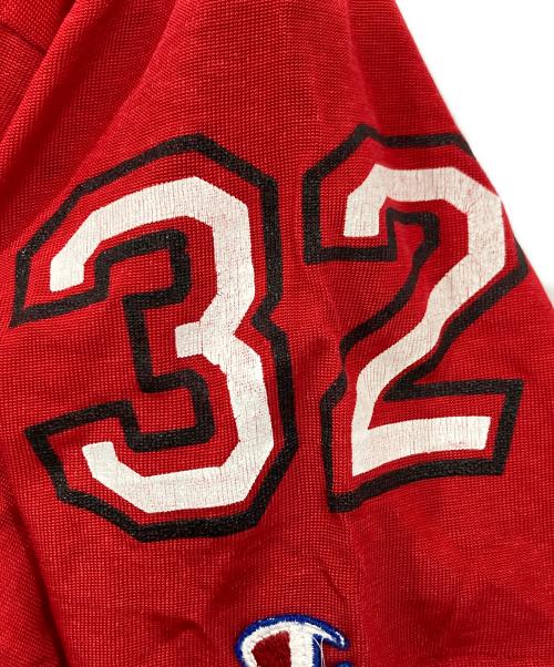 Champion（チャンピオン）Champion (チャンピオン) ナンバリングフットボールTシャツ レッド サイズ:Lの古着・服飾アイテム