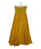 AK+1 by EFFE BEAMSエーケーワン エッフェビームス）の古着「2WAYリネンマキシスカート」｜イエロー