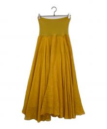 AK+1 by EFFE BEAMS（エーケーワン エッフェビームス）の古着「2WAYリネンマキシスカート」｜イエロー