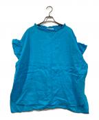 house of lotusハウスオブロータス）の古着「リネンフリルブラウス」｜ブルー