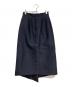 Loulou Willoughby (ルルウィルビー) ウールシルクフロント釦スカート ネイビー サイズ:2：8000円