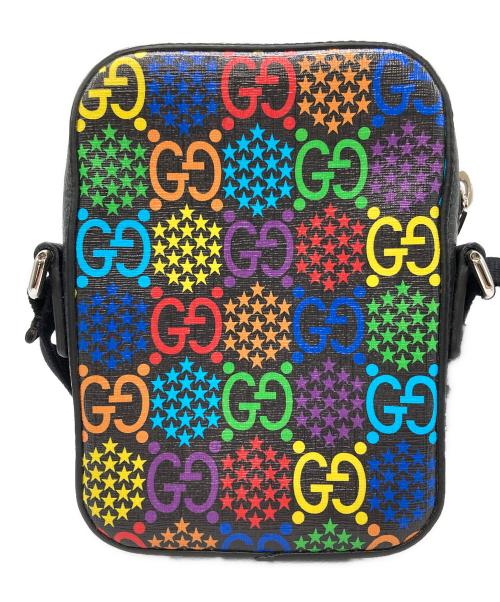 GUCCI（グッチ）GUCCI (グッチ) GGサイケデリックショルダーバッグ ブラックの古着・服飾アイテム