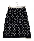 mina perhonenミナ ペルホネン）の古着「tambourine モール刺繍スカート」｜ネイビー