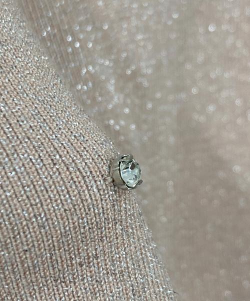 JUSGLITTY（ジャスグリッティー）JUSGLITTY (ジャスグリッティー) ビジューシャイニープルオーバー ピンク サイズ:2の古着・服飾アイテム