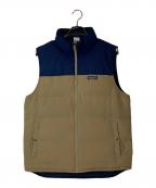 Patagoniaパタゴニア）の古着「Reversible Bivy Down Vest」｜ネイビー×ベージュ
