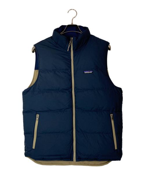 Patagonia（パタゴニア）Patagonia (パタゴニア) Reversible Bivy Down Vest ネイビー×ベージュ サイズ:Ｍの古着・服飾アイテム