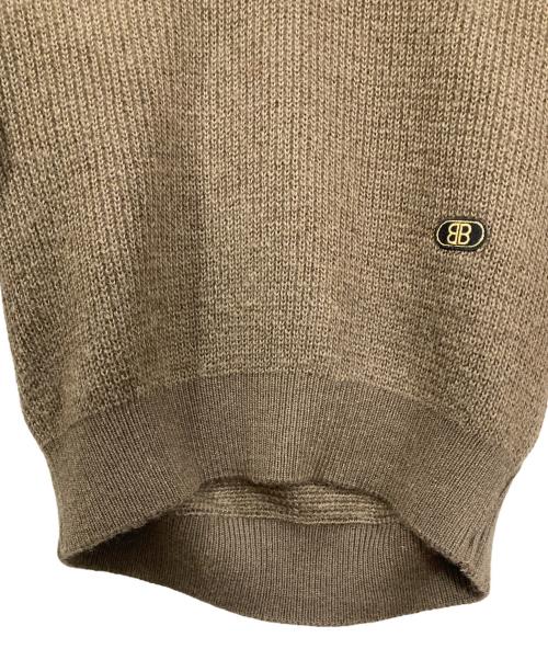 BALENCIAGA SPORTS（バレンシアガ）BALENCIAGA SPORTS (バレンシアガ) オールドVネックニット ブラウン サイズ:Mの古着・服飾アイテム