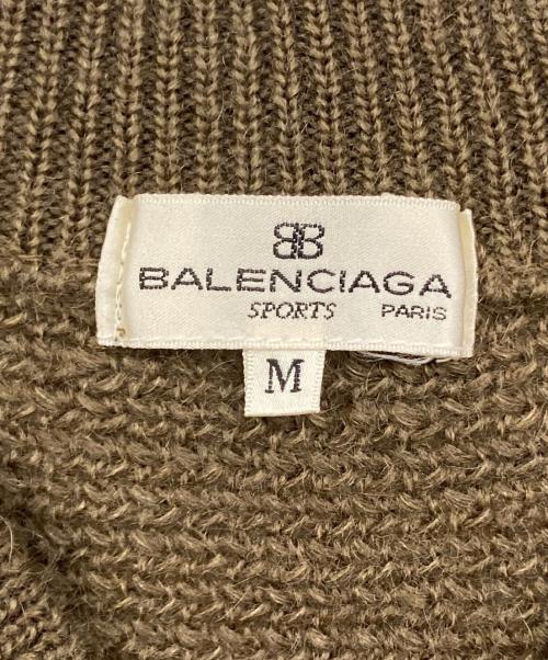 BALENCIAGA SPORTS（バレンシアガ）BALENCIAGA SPORTS (バレンシアガ) オールドVネックニット ブラウン サイズ:Mの古着・服飾アイテム