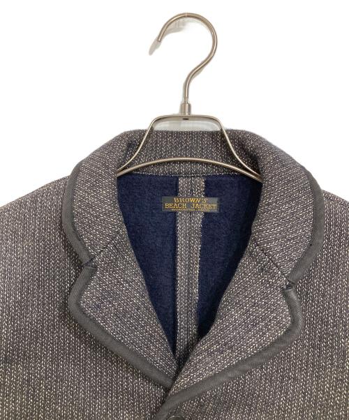BROWN'S BEACH JACKET（ブラウンズビーチジャケット）BROWN'S BEACH JACKET (ブラウンズビーチジャケット) ビーチクロス テーラードジャケット グレー サイズ:40の古着・服飾アイテム