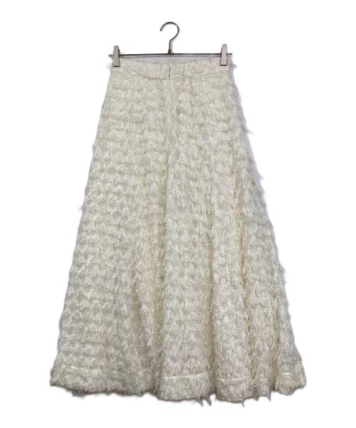 Snidel（スナイデル）Snidel (スナイデル) ジャガードフレアスカート ホワイト サイズ:Sの古着・服飾アイテム