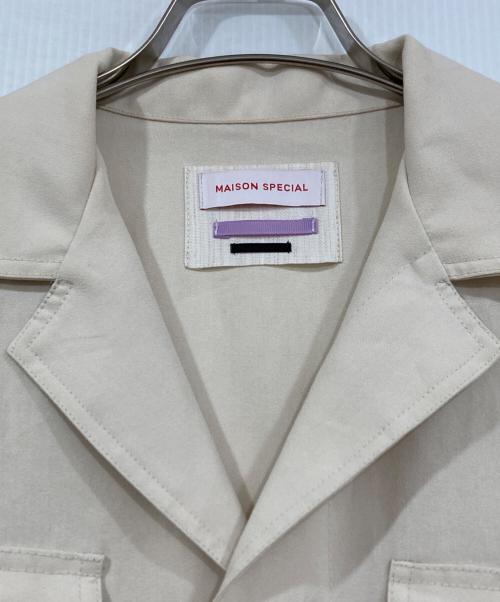 MAISON SPECIAL（メゾンスペシャル）MAISON SPECIAL (メゾンスペシャル) オープンカラーサファリジャケット アイボリー サイズ:SIZE Freeの古着・服飾アイテム