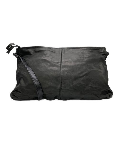 Y's for living（ワイズフォーリビング）Y'S for living (ワイズフォーリビング) レザーショルダーバッグ ブラックの古着・服飾アイテム