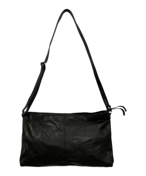 Y's for living（ワイズフォーリビング）Y'S for living (ワイズフォーリビング) レザーショルダーバッグ ブラックの古着・服飾アイテム