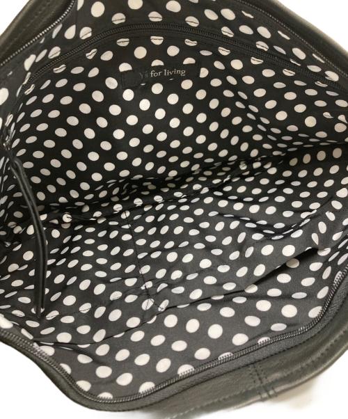 Y's for living（ワイズフォーリビング）Y'S for living (ワイズフォーリビング) レザーショルダーバッグ ブラックの古着・服飾アイテム