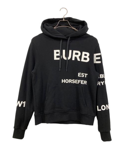 BURBERRY LONDON（バーバリーロンドン）BURBERRY LONDON (バーバリーロンドン) ホースフェリープリントスウェットプルオーバー ブラック サイズ:XSの古着・服飾アイテム