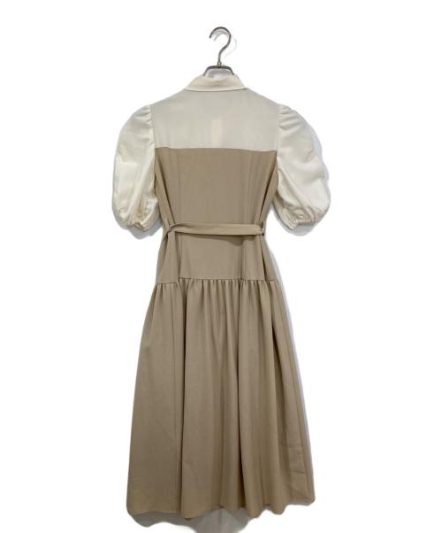 Diagram（ダイアグラム）Diagram (ダイアグラム) バイカラーワンピース ベージュ サイズ:36の古着・服飾アイテム