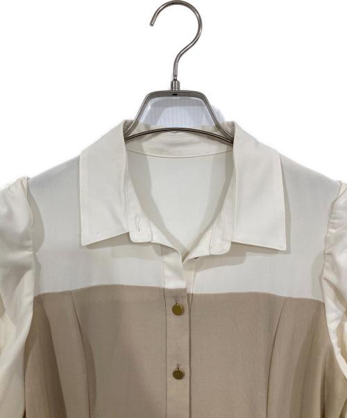 Diagram（ダイアグラム）Diagram (ダイアグラム) バイカラーワンピース ベージュ サイズ:36の古着・服飾アイテム