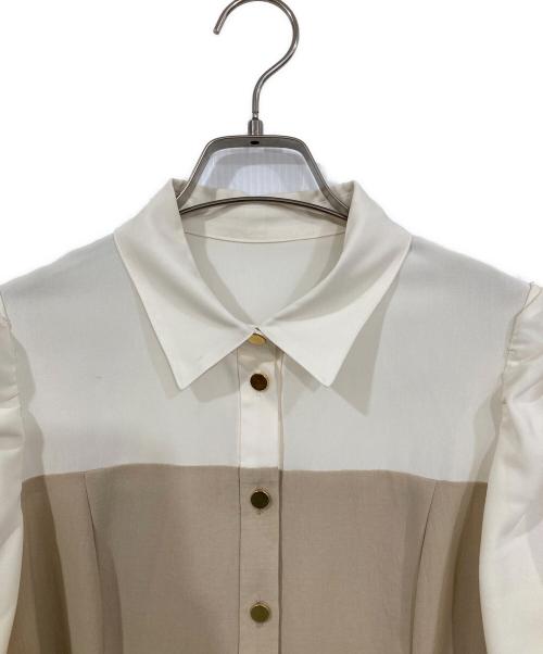 Diagram（ダイアグラム）Diagram (ダイアグラム) バイカラーワンピース ベージュ サイズ:36の古着・服飾アイテム