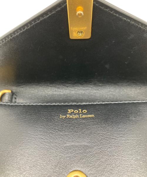 POLO RALPH LAUREN（ポロ・ラルフローレン）POLO RALPH LAUREN (ポロ・ラルフローレン) レザーチェーンショルダーバッグ ブラックの古着・服飾アイテム