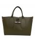 LONGCHAMP（ロンシャン）の古着「ROSEAU TOP HANDLE BAG」｜グリーン
