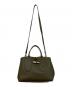 中古・古着 LONGCHAMP (ロンシャン) ROSEAU TOP HANDLE BAG グリーン：13000円