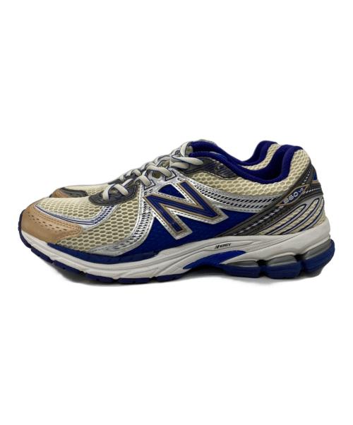 NEW BALANCE（ニューバランス）NEW BALANCE (ニューバランス) Aime Leon Dore (エメ レオン ドレ) 860v2 アイボリー×ブルー サイズ:27.5cmの古着・服飾アイテム
