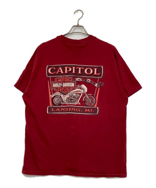 HARLEY-DAVIDSON（ハーレーダビッドソン）HARLEY-DAVIDSON (ハーレーダビッドソン) プリントTシャツ レッド サイズ:XLの古着・服飾アイテム