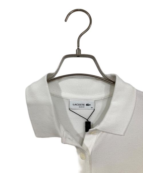 LACOSTE（ラコステ）LACOSTE (ラコステ) SLIM FIT STRETCH MINI PIQUE POLO ホワイト サイズ:38の古着・服飾アイテム