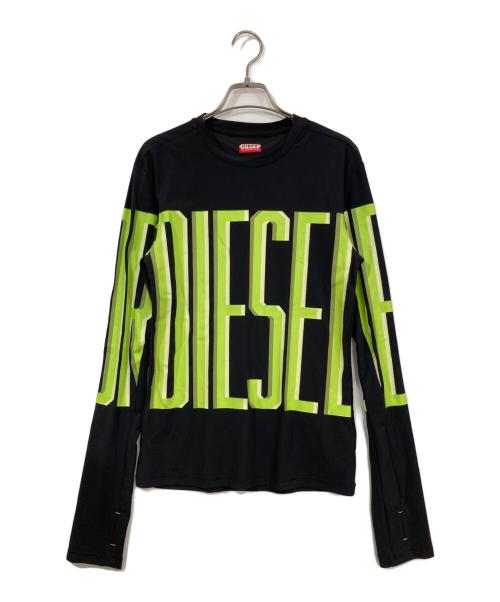 DIESEL（ディーゼル）DIESEL (ディーゼル) AMTEE-LAUREN-WT17 ブラック×グリーン サイズ:Sの古着・服飾アイテム