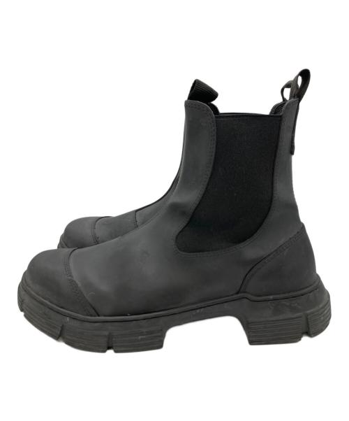 GANNI（ガニー）Ganni (ガニー) リサイクルラバーブーツ ブラック サイズ:40の古着・服飾アイテム