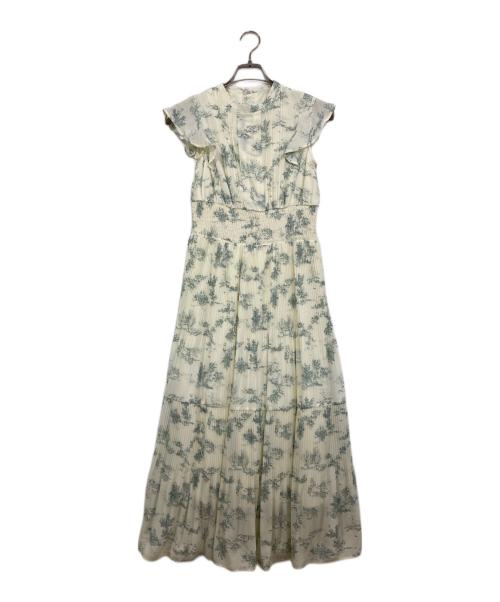 NATURAL BEAUTY BASIC（ナチュラルビューティーベーシック）NATURAL BEAUTY BASIC (ナチュラルビューティーベーシック) アゼリアガーデンプリントワンピース イエロー サイズ:Ⅿ 未使用品の古着・服飾アイテム