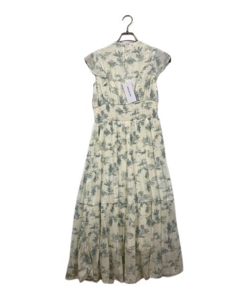 NATURAL BEAUTY BASIC（ナチュラルビューティーベーシック）NATURAL BEAUTY BASIC (ナチュラルビューティーベーシック) アゼリアガーデンプリントワンピース イエロー サイズ:Ⅿ 未使用品の古着・服飾アイテム